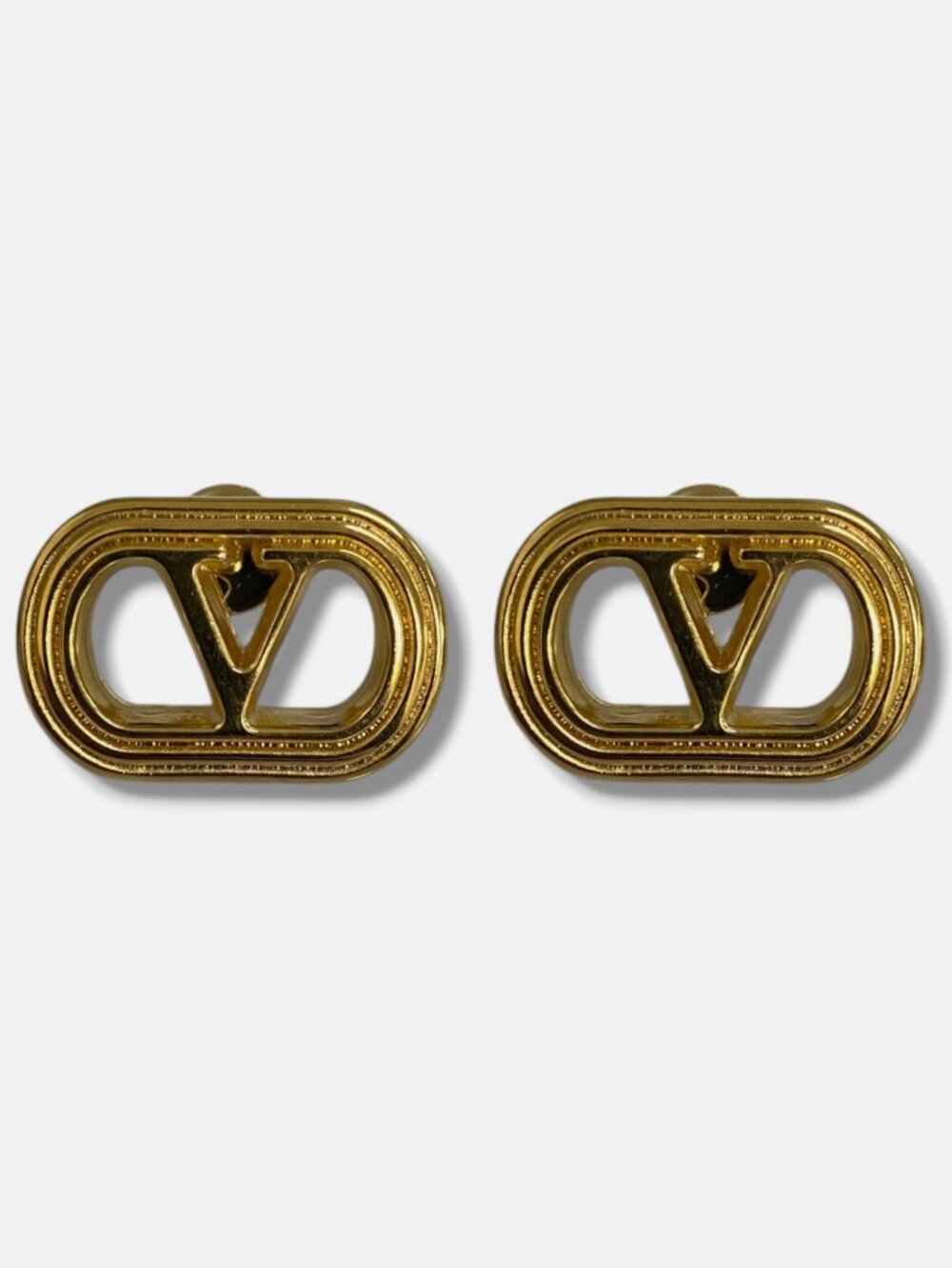 Valentino Garavani Women's Gold V-Logo Stud Earrings